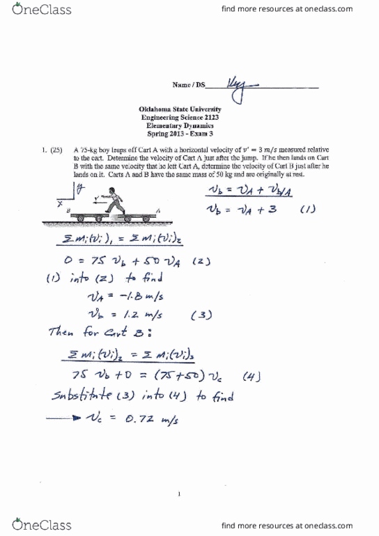 Exam 3 Oneclass