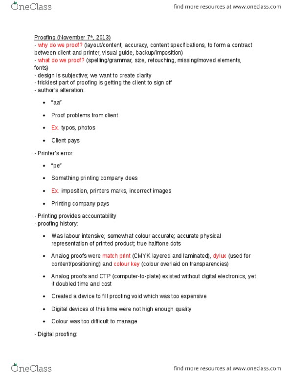 GRA 323 Lecture Notes - Halftone, Digital Electronics, Cmyk Color Model thumbnail