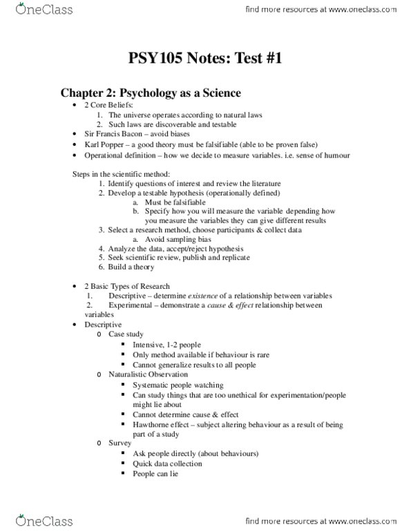 PSY 105 Chapter 2: PSY105 Notes ch.2.docx thumbnail
