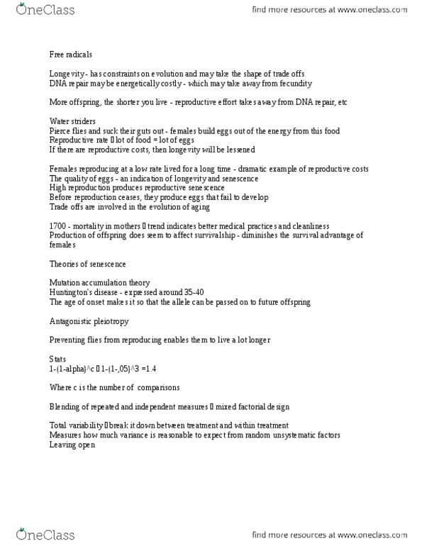 BIO220H1 Lecture Notes - Pleiotropy, Repeated Measures Design, Factorial Experiment thumbnail