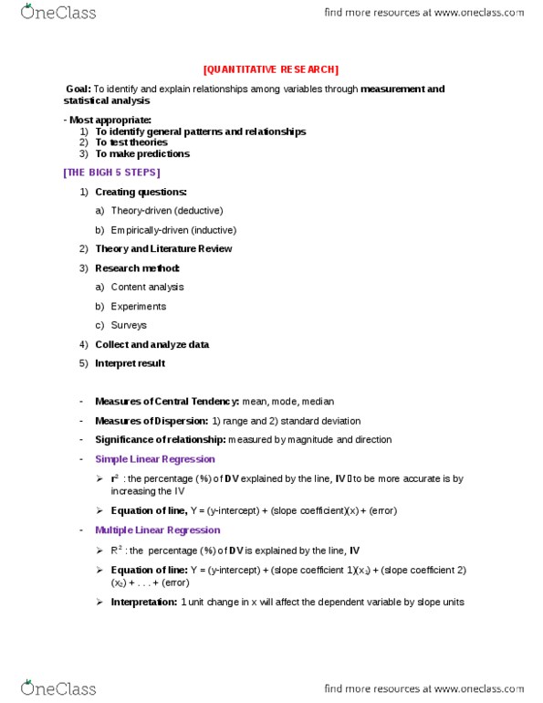 SOCI 217 Lecture Notes - Research, Content Analysis, Dependent And Independent Variables thumbnail