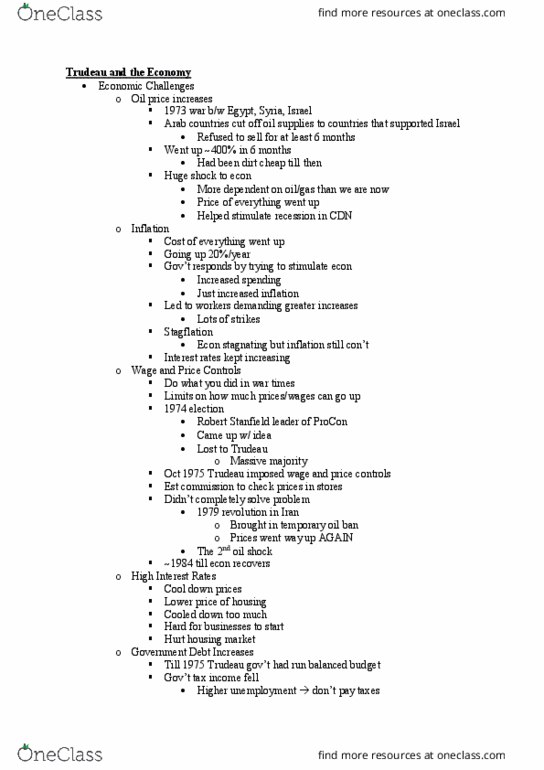 HIST 2286 Lecture Notes - Lecture 14: Robert Stanfield, Stagflation, Tax Advantage thumbnail