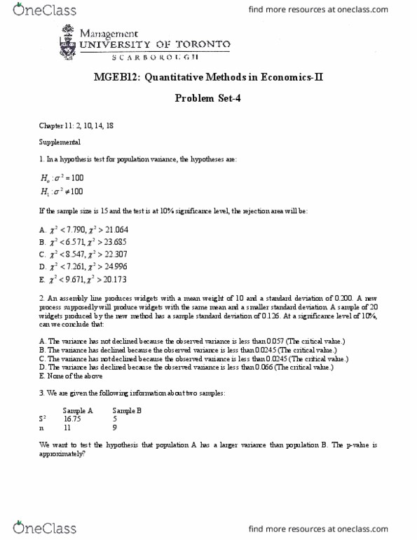 MGEB12H3 Lecture Notes - Lecture 1: Variance, Standard Deviation, Statistical Hypothesis Testing thumbnail