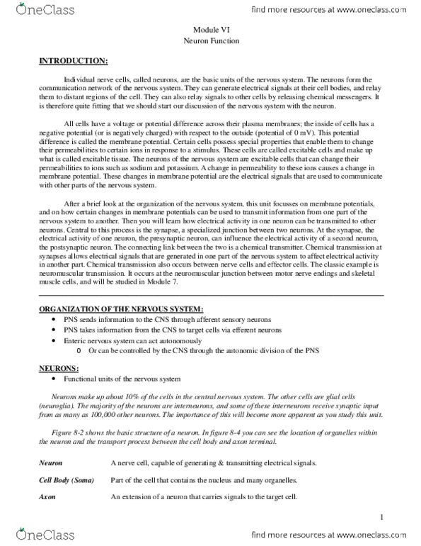 PHYL 1010X Chapter Notes -Microglia, Oligodendrocyte, Astrocyte thumbnail