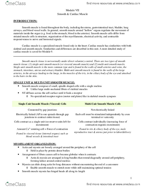 PHYL 1010X Chapter Notes -Myosin Light-Chain Kinase, Troponin, Actin thumbnail