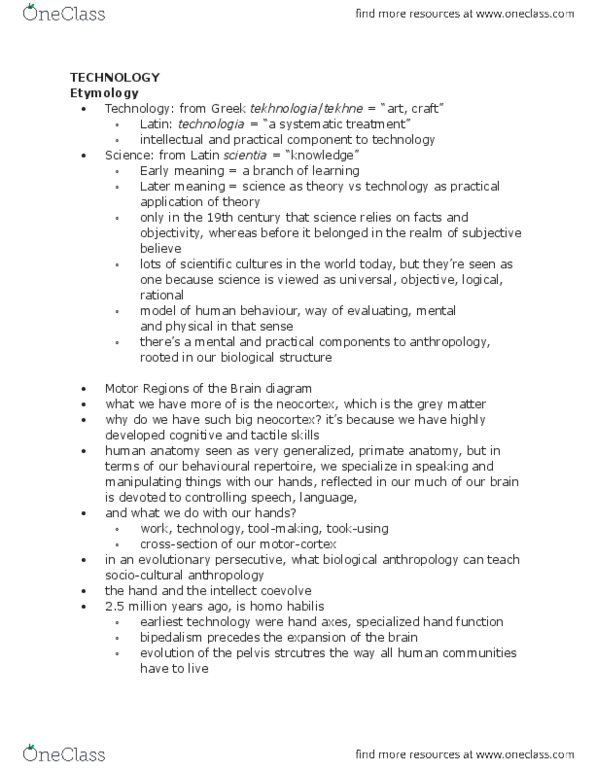 ANTH 2200 Lecture Notes - American Anthropologist, Comparative History, Neolithic thumbnail