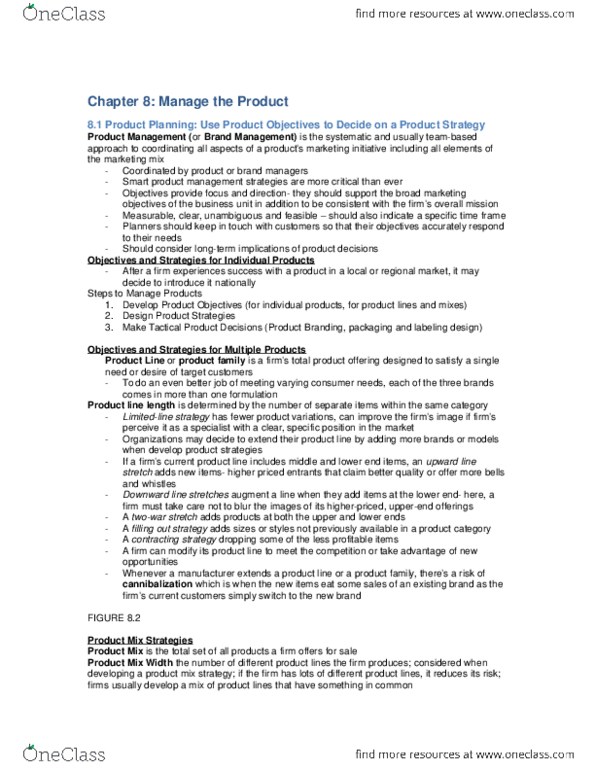 MKTG 2030 Chapter Notes -Total Quality Management, Brand Equity, Brand Management thumbnail