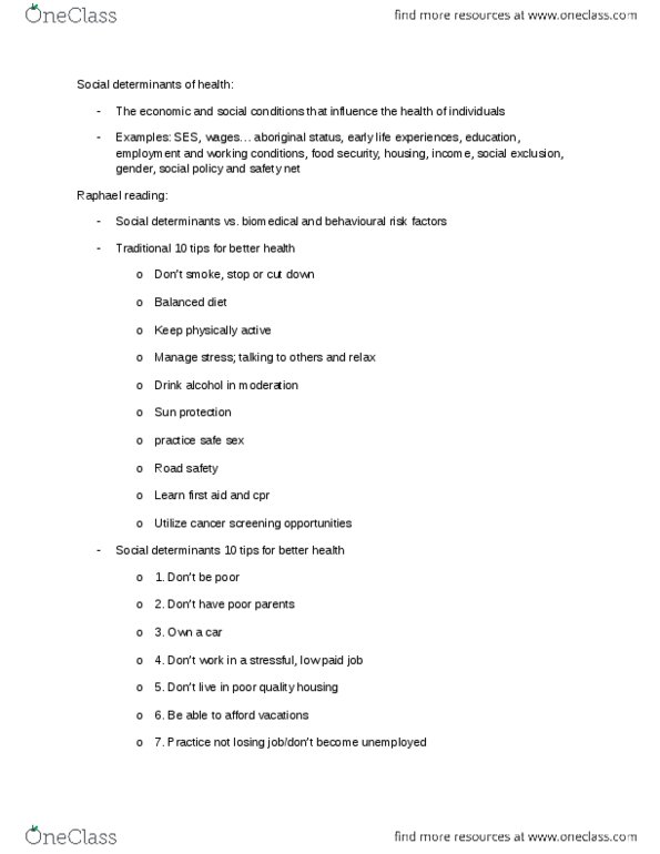 Sociology 3308F/G Lecture Notes - World Health Organization, Road Traffic Safety, Prevalence thumbnail