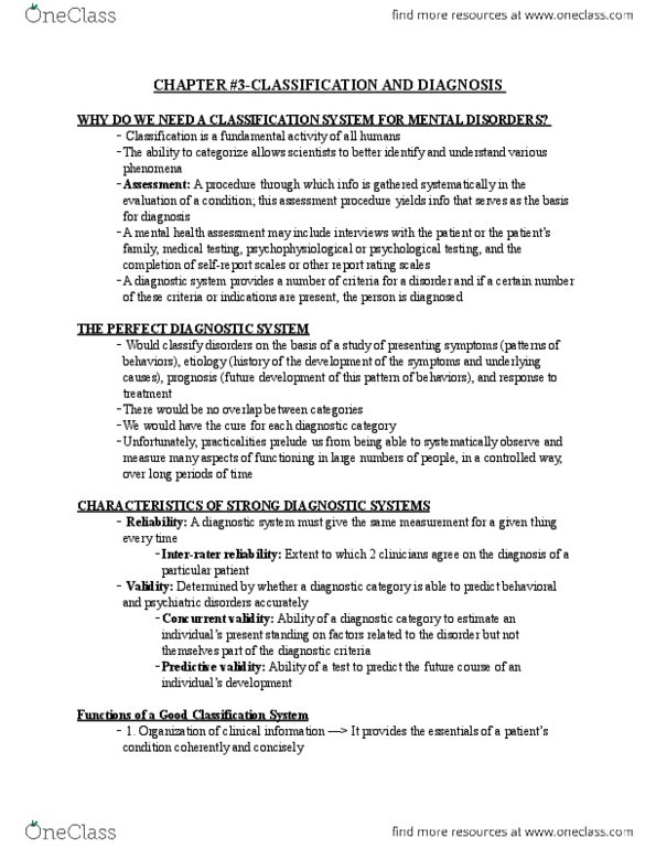 Psychology 2310A/B Chapter Notes - Chapter 3: Oppositional Defiant Disorder, Separation Anxiety Disorder, Generalized Anxiety Disorder thumbnail