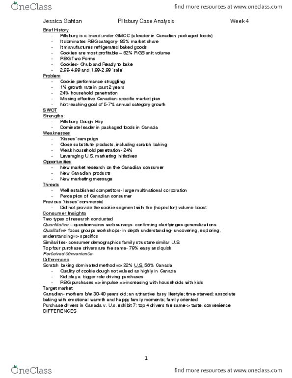 MKTG 2030 Chapter Notes -Pillsbury Doughboy, Cookie Dough, Multinational Corporation thumbnail