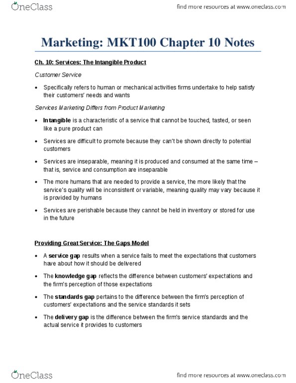 MKT 100 Chapter 10: Marketing Chapter 10 Notes.docx thumbnail