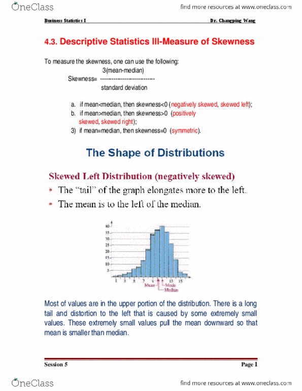 QMS 102 Chapter Notes -Skewness thumbnail