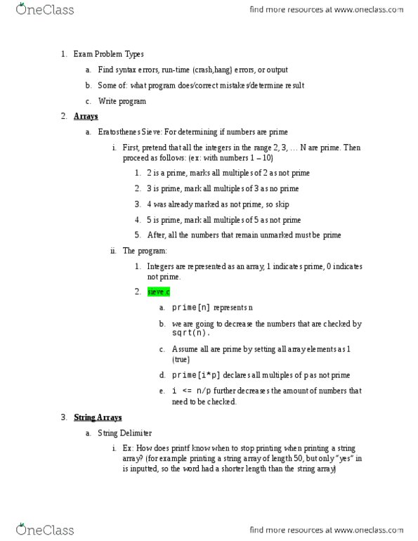 ECE 15 Lecture Notes - Lecture 6: Delimiter, Scanf Format String, Null Character thumbnail