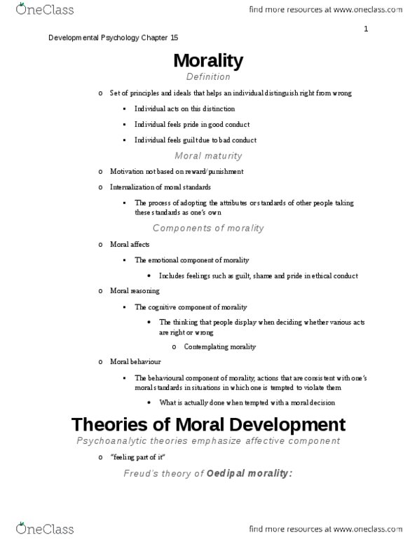 PSYC 2450 Chapter Notes -Moral Reasoning, Immanence, Attribution Bias thumbnail