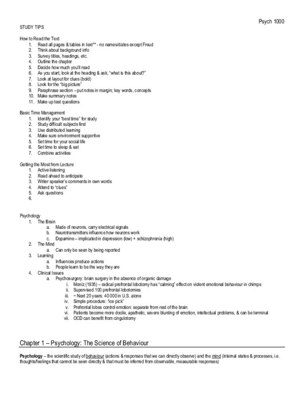 Psychology 1000 Lecture Notes - Maserati 250F, Ibm 7070 thumbnail