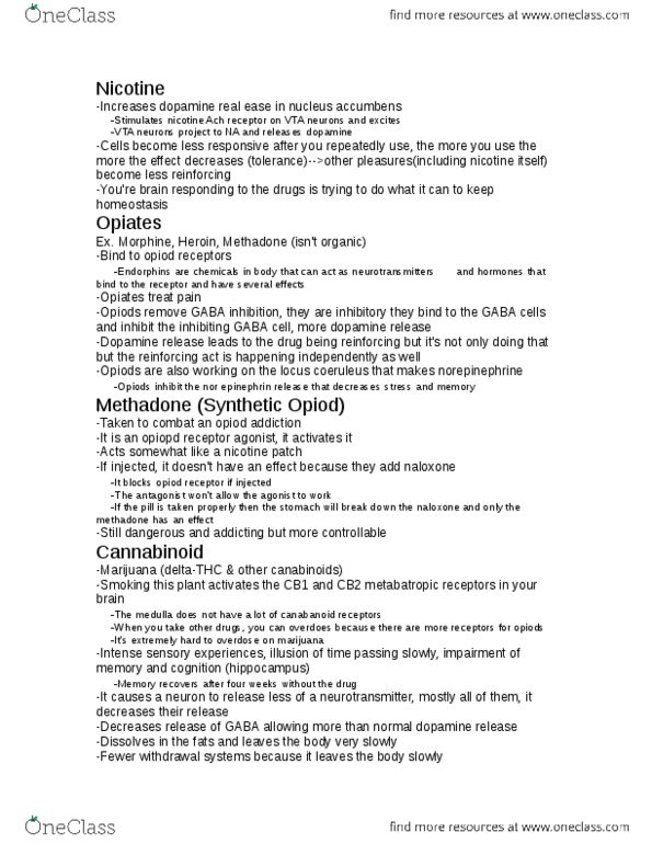 PSB-2000 Lecture Notes - Nicotine Patch, Opioid, Dopamine Receptor thumbnail