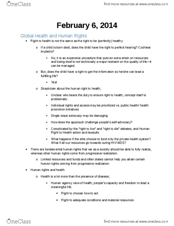 DVM 2110 Lecture Notes - Cochlear Implant, Global Health, Health Promotion thumbnail
