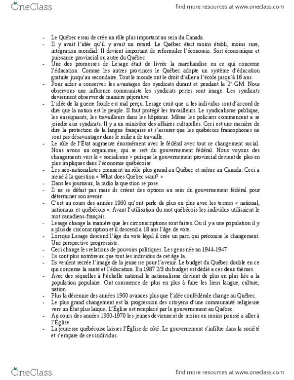 HIS 2764 Lecture Notes - Le Monde, Le Droit, La Crise thumbnail