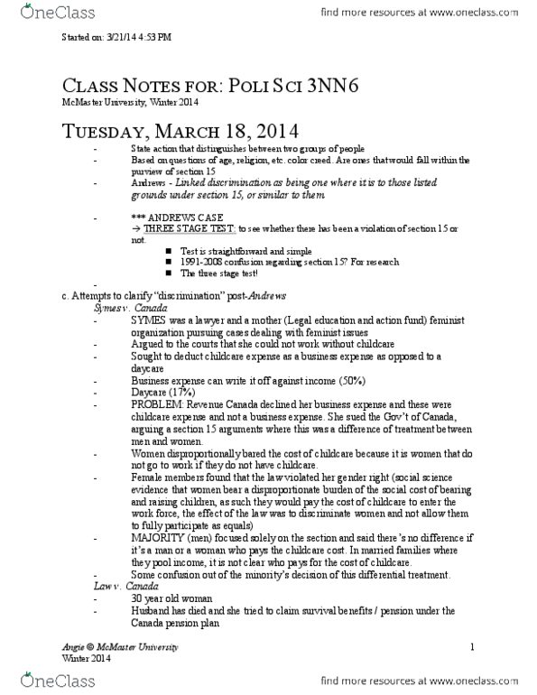 POLSCI 3NN6 Lecture Notes - Canada Pension Plan, Pension, Canada Revenue Agency thumbnail