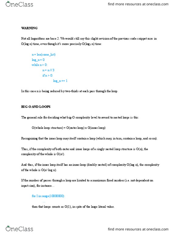 CISC 121 Lecture Notes - Lecture 30: Insertion Sort, Bubble Sort, Selection Sort thumbnail