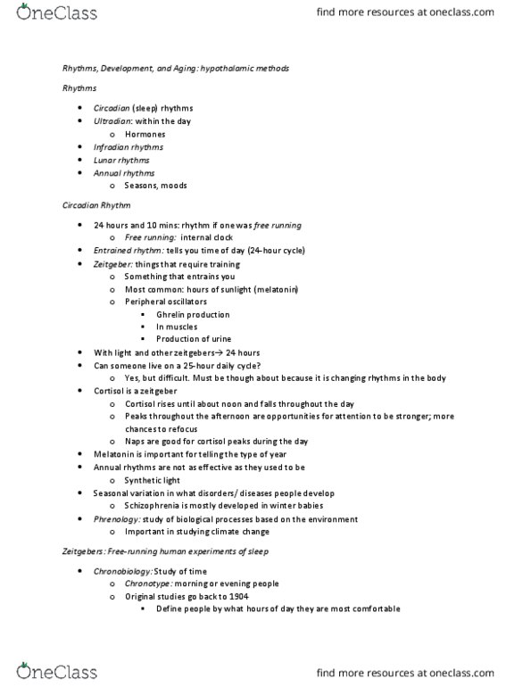 PSY 358 Lecture Notes - Lecture 7: Anterior Pituitary, Hypothalamus, Hydrogen Peroxide thumbnail