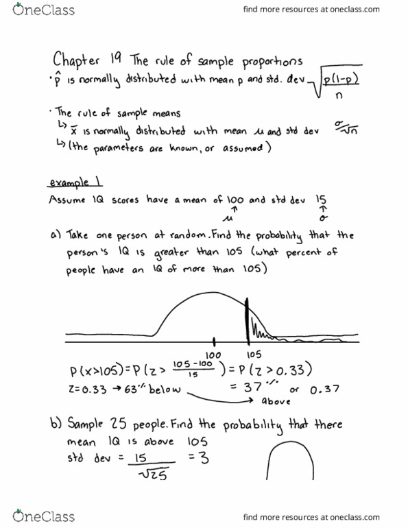 STATISTC 111 Lecture Notes - Lecture 20: Standard Error thumbnail