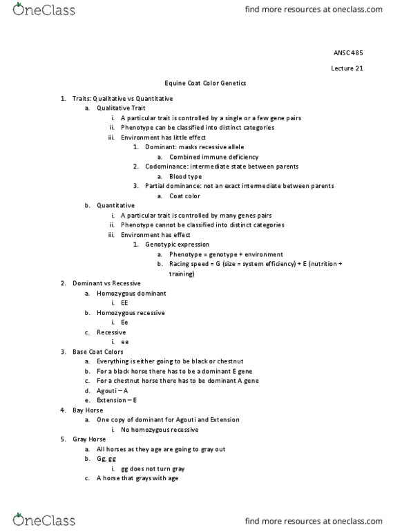 ANSC 485 Lecture Notes - Lecture 21: Immunodeficiency, Blood Type, Phenotype thumbnail
