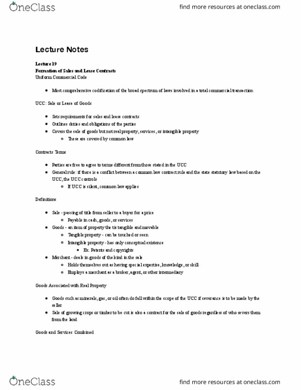 FIN 240 Lecture Notes - Lecture 19: Intangible Property, Tangible Property, Force Majeure thumbnail