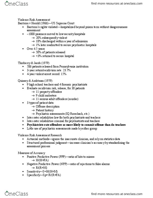 PSYCH 3CC3 Lecture Notes - Lecture 8: Forensic Psychiatry, Psychopathy, Exhibitionism thumbnail