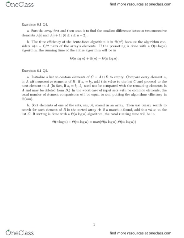 CIS 3490 Lecture Notes - Lecture 6: Binary Search Algorithm, Gaussian Elimination thumbnail