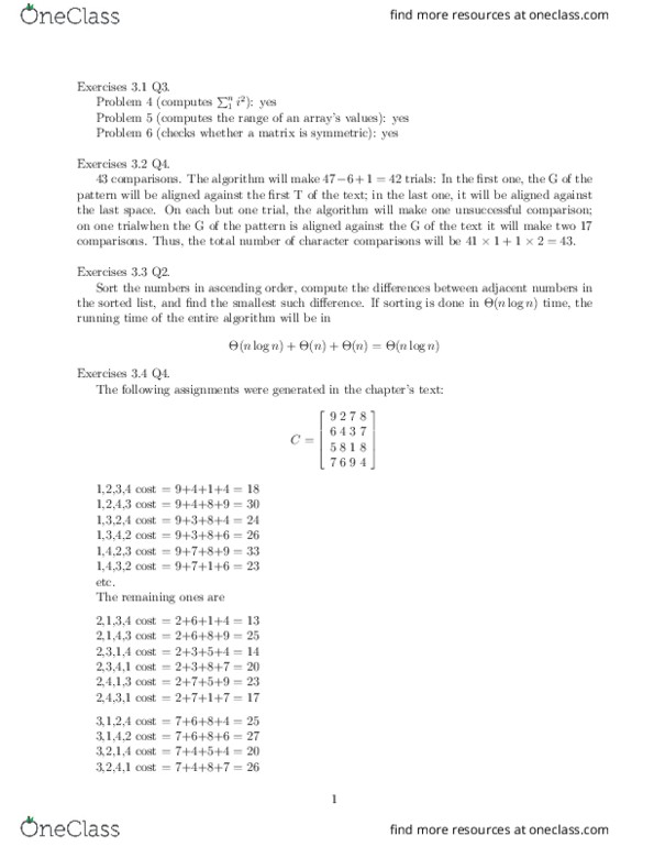 CIS 3490 Lecture Notes - Lecture 3: The Algorithm thumbnail