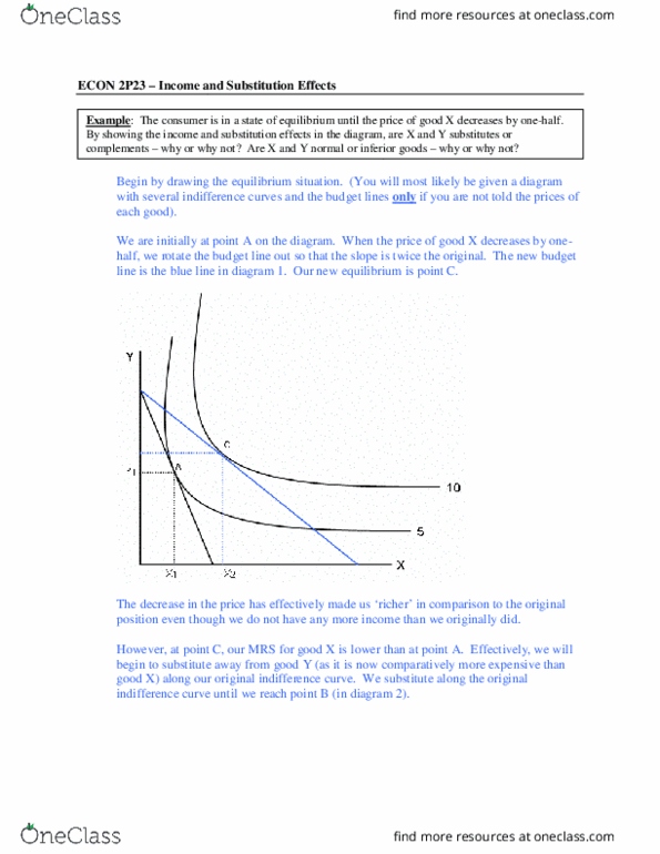 ECON 2P23 Chapter Notes - Chapter 5: Indifference Curve, Normal Good thumbnail