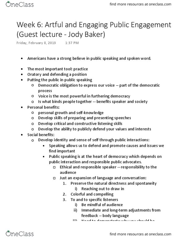 PUB 212 Lecture Notes - Lecture 6: Pathos, Egocentrism thumbnail