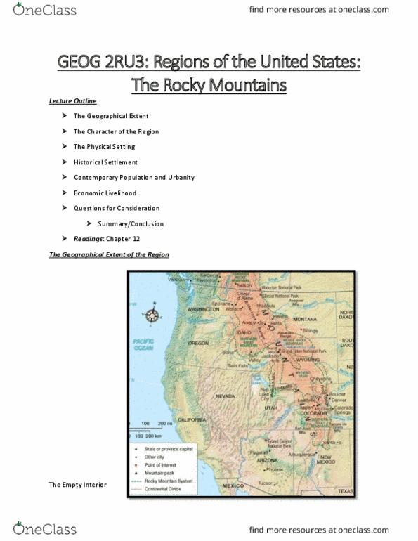 GEOG 2RU3 Lecture Notes - Lecture 20: Alpine Climate, Fur Trade, Coast Mountains thumbnail