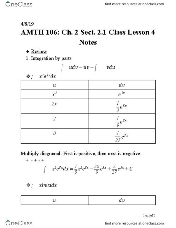AMTH 106 Lecture Notes - Lecture 4: Telephone Numbers In The United Kingdom, Partial Fraction Decomposition thumbnail