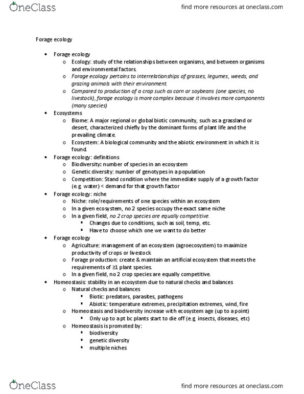 ANFS602 Lecture Notes - Lecture 9: Biocoenosis, Growth Factor, Homeostasis thumbnail