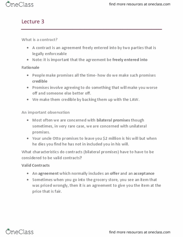 CCT206H5 Lecture Notes - Lecture 3: Undue Influence, Electronic Signature, Estoppel thumbnail