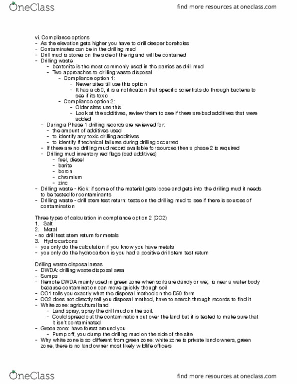 EVSC 421.3 Lecture Notes - Lecture 8: Drilling Fluid, Bentonite, Baryte thumbnail