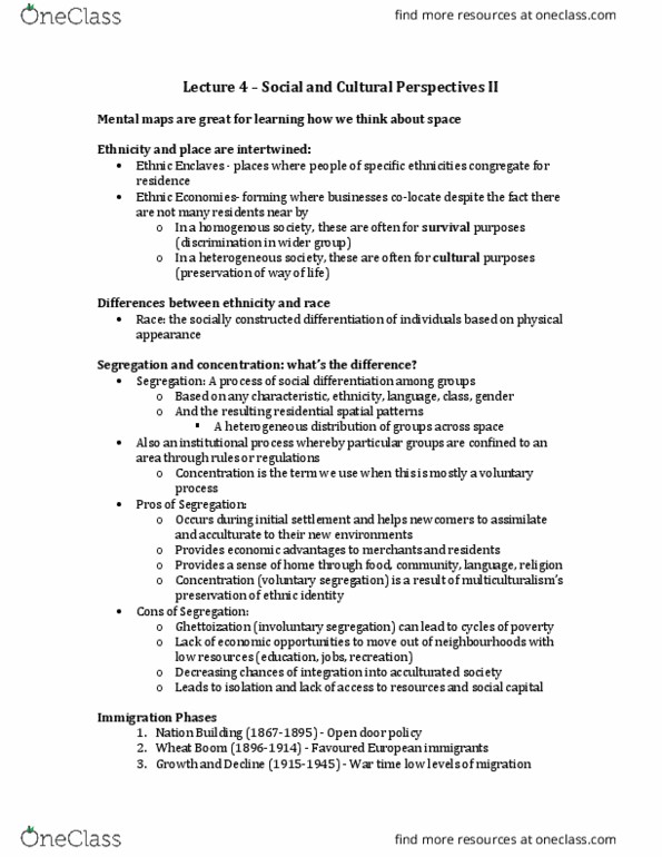 GEO 793 Lecture Notes - Lecture 4: Social Capital, Census Geographic Units Of Canada, Gentrification thumbnail