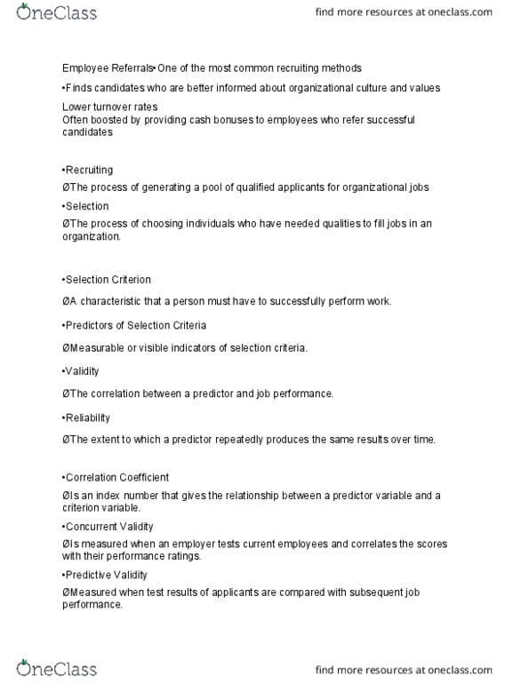 PSY 264 Lecture Notes - Lecture 16: Job Performance, Organizational Culture thumbnail