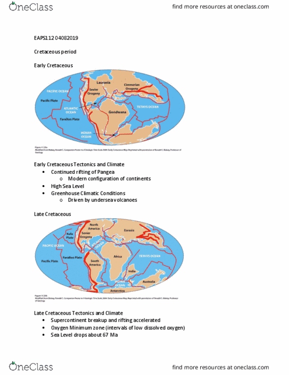 EAPS 11200 Lecture Notes - Lecture 23: Supercontinent, Ceratopsia, Ornithopod thumbnail