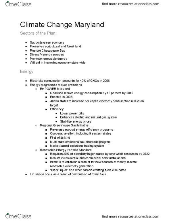 ANTH 266 Chapter Notes - Chapter 12: Regional Greenhouse Gas Initiative, Green Economy thumbnail