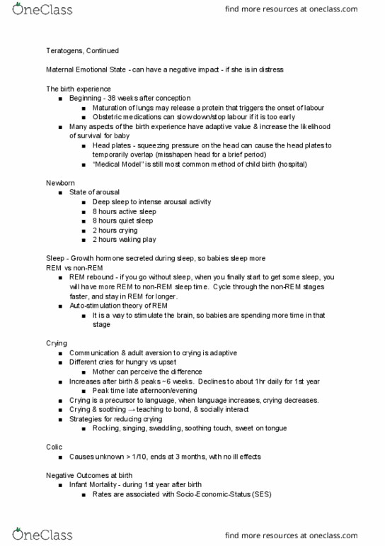 PSYC 2500 Lecture Notes - Lecture 3: Neurogenesis, Egocentrism, Fertility Medication thumbnail