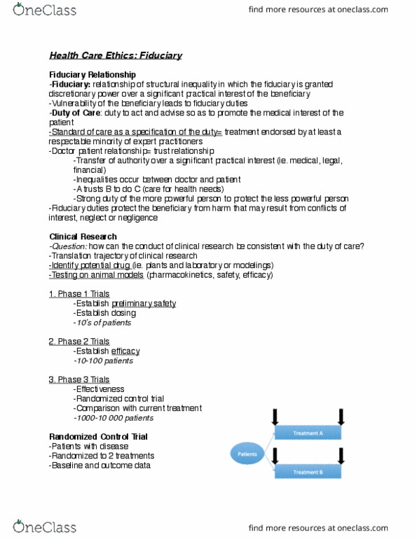 Philosophy 2715F/G Lecture Notes - Lecture 9: Randomized Controlled Trial, Structural Inequality, Pharmacokinetics thumbnail