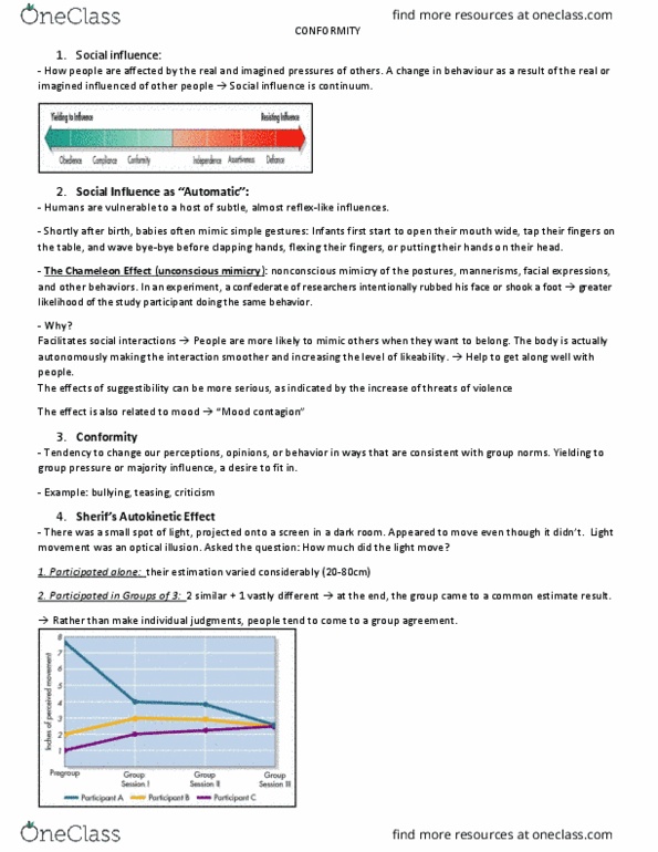 PSYCO241 Lecture Notes - Lecture 6: Optical Illusion, Social Influence, Suggestibility thumbnail