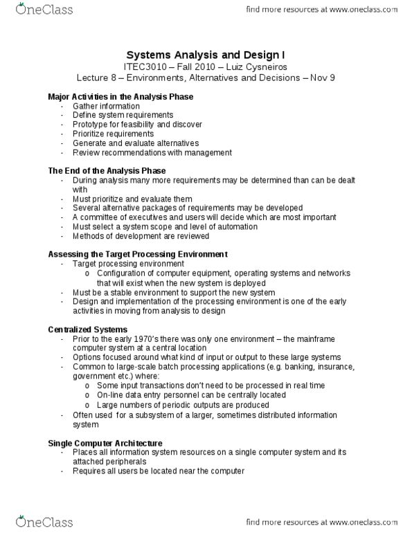 ITEC 3010 Lecture Notes - Simple Mail Transfer Protocol, Mainframe Computer, Database thumbnail