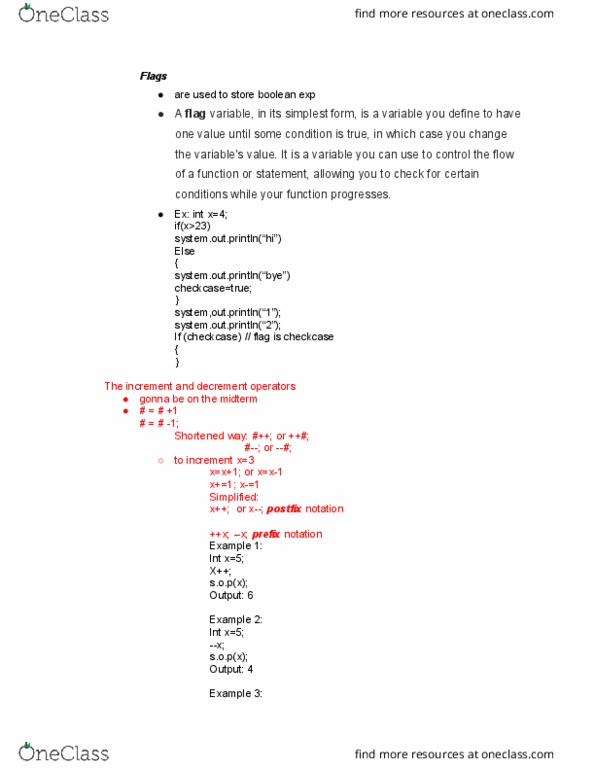 CS 140 Lecture Notes - Lecture 10: Reverse Polish Notation, Polish Notation, Bit Field thumbnail