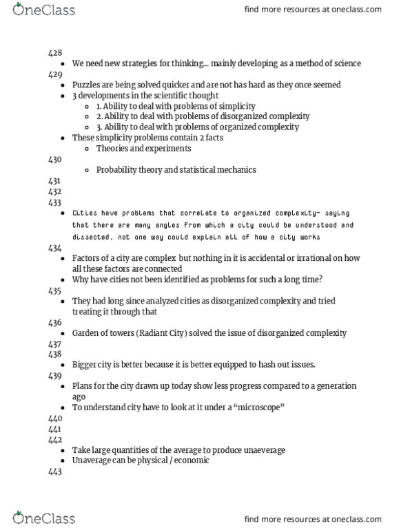 ARCH 357 Chapter Notes - Chapter of: Radiant City, Statistical Mechanics, Probability Theory thumbnail