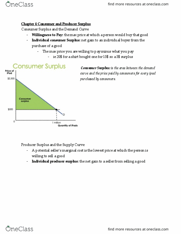 ECON 101 Lecture Notes - Lecture 1: Economic Surplus, Demand Curve, Marginal Cost thumbnail