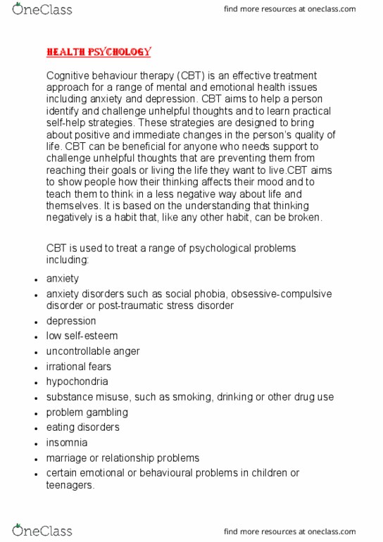 101193 Lecture Notes - Lecture 11: Posttraumatic Stress Disorder, Problem Gambling, Hypochondriasis thumbnail